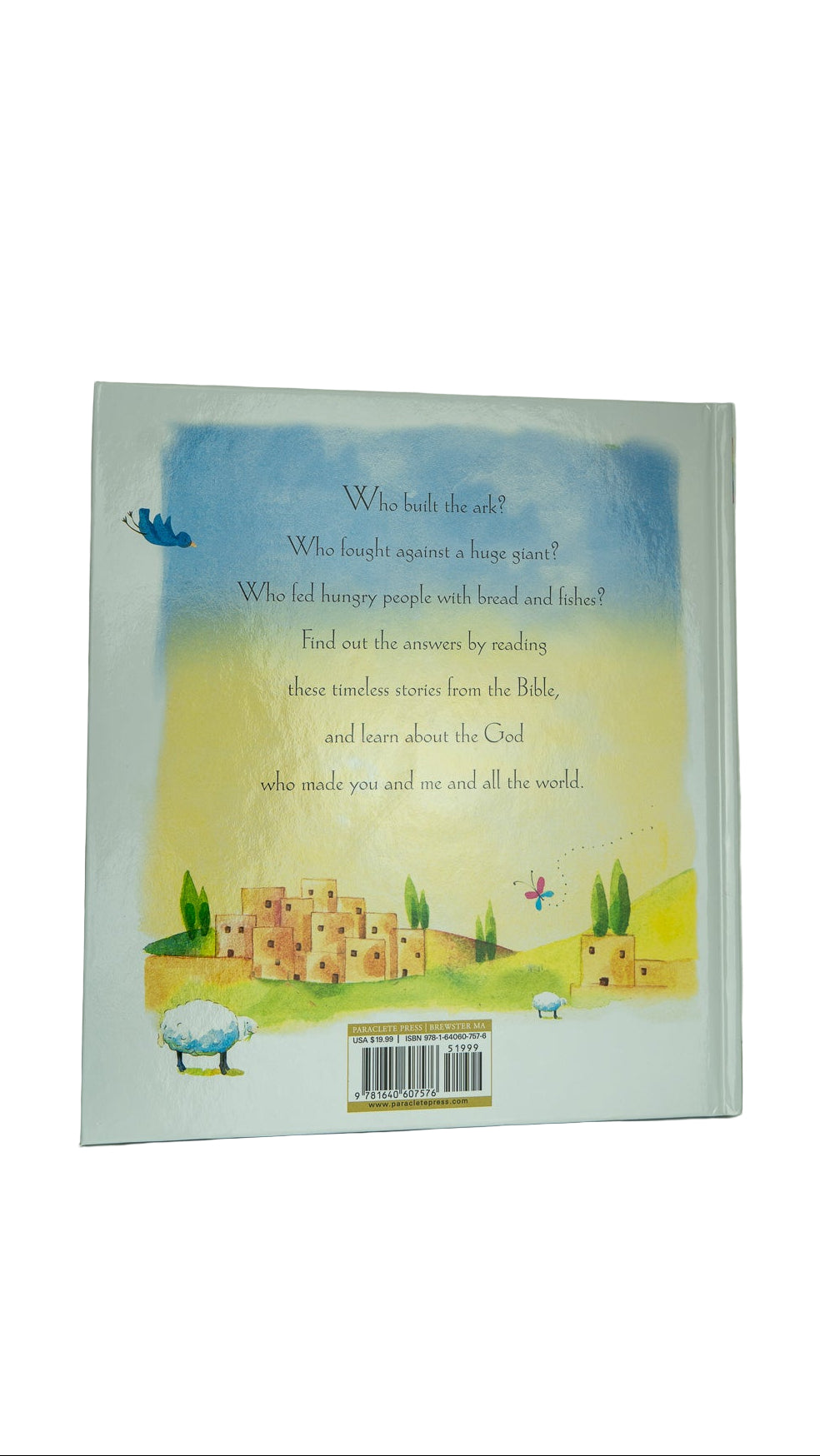 Book cover with a scenic illustration and text on a white surface