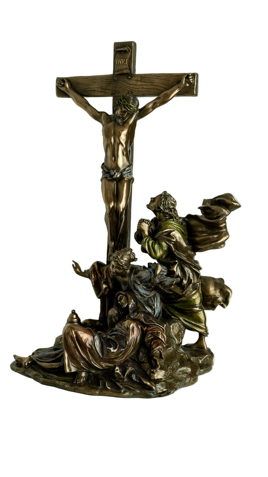 Bronze Crucifixion scene masterpiece