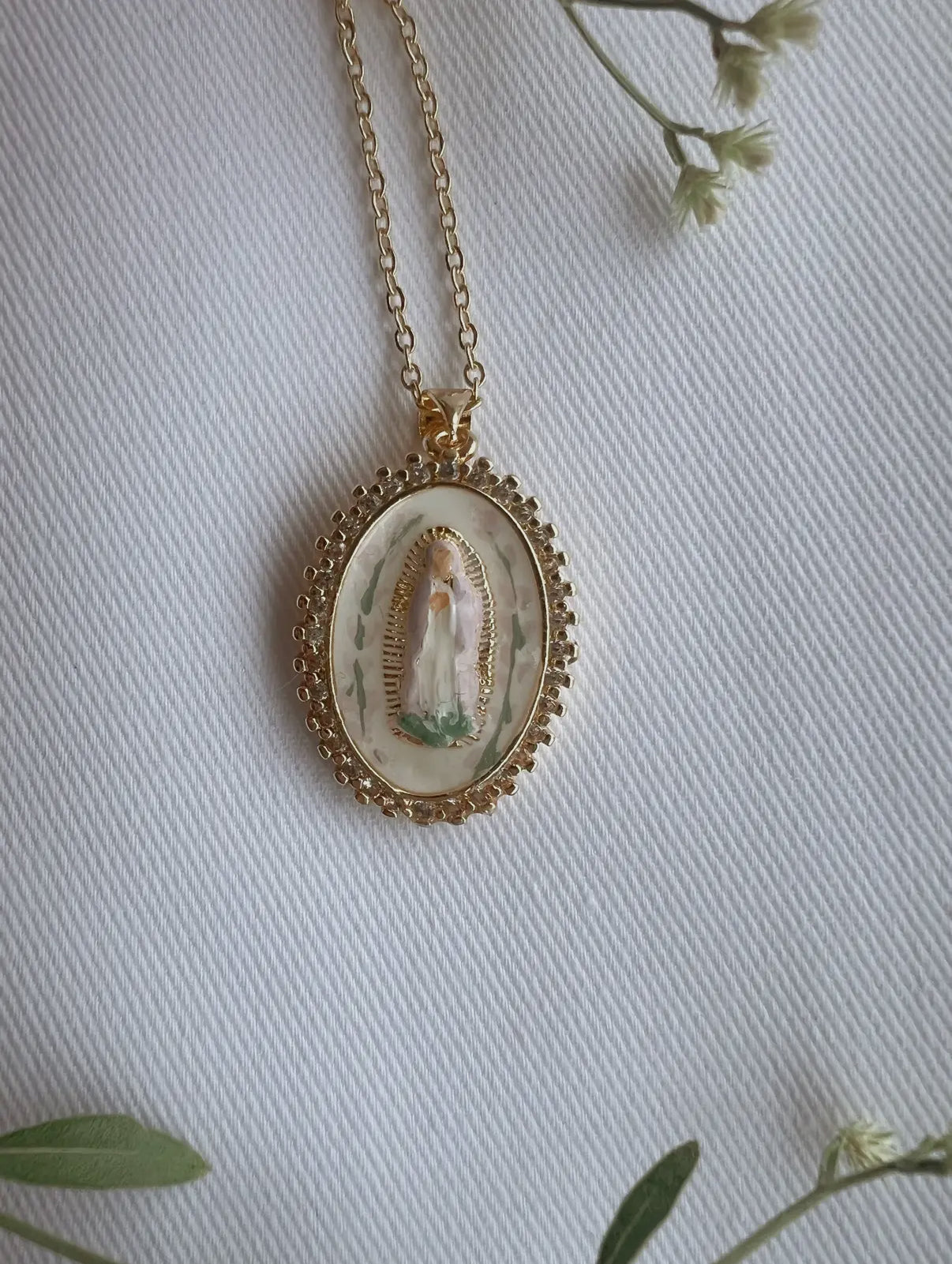 Our Lady in Lavender Necklace