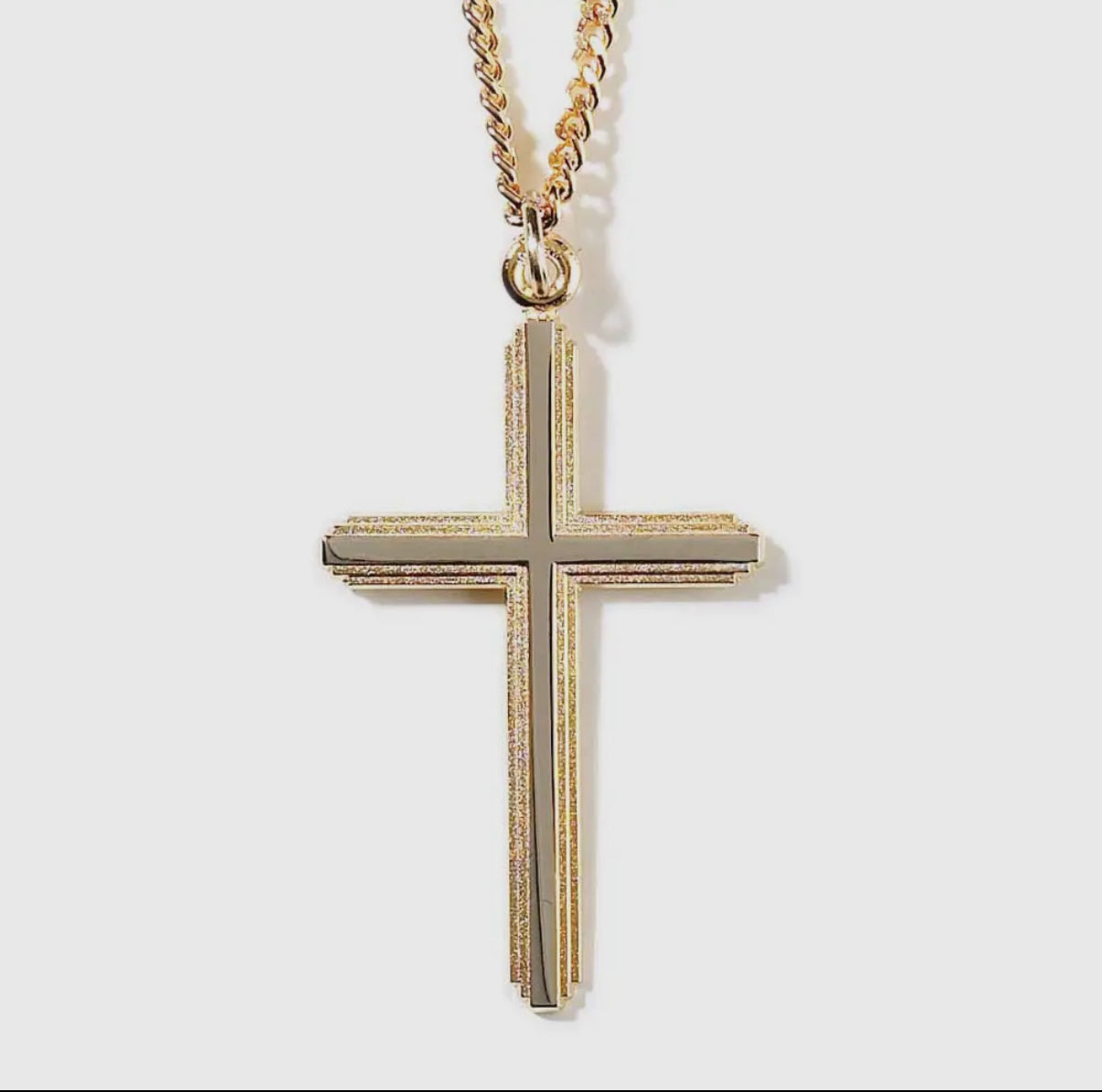 Silver and Gold Plated Cross Necklace