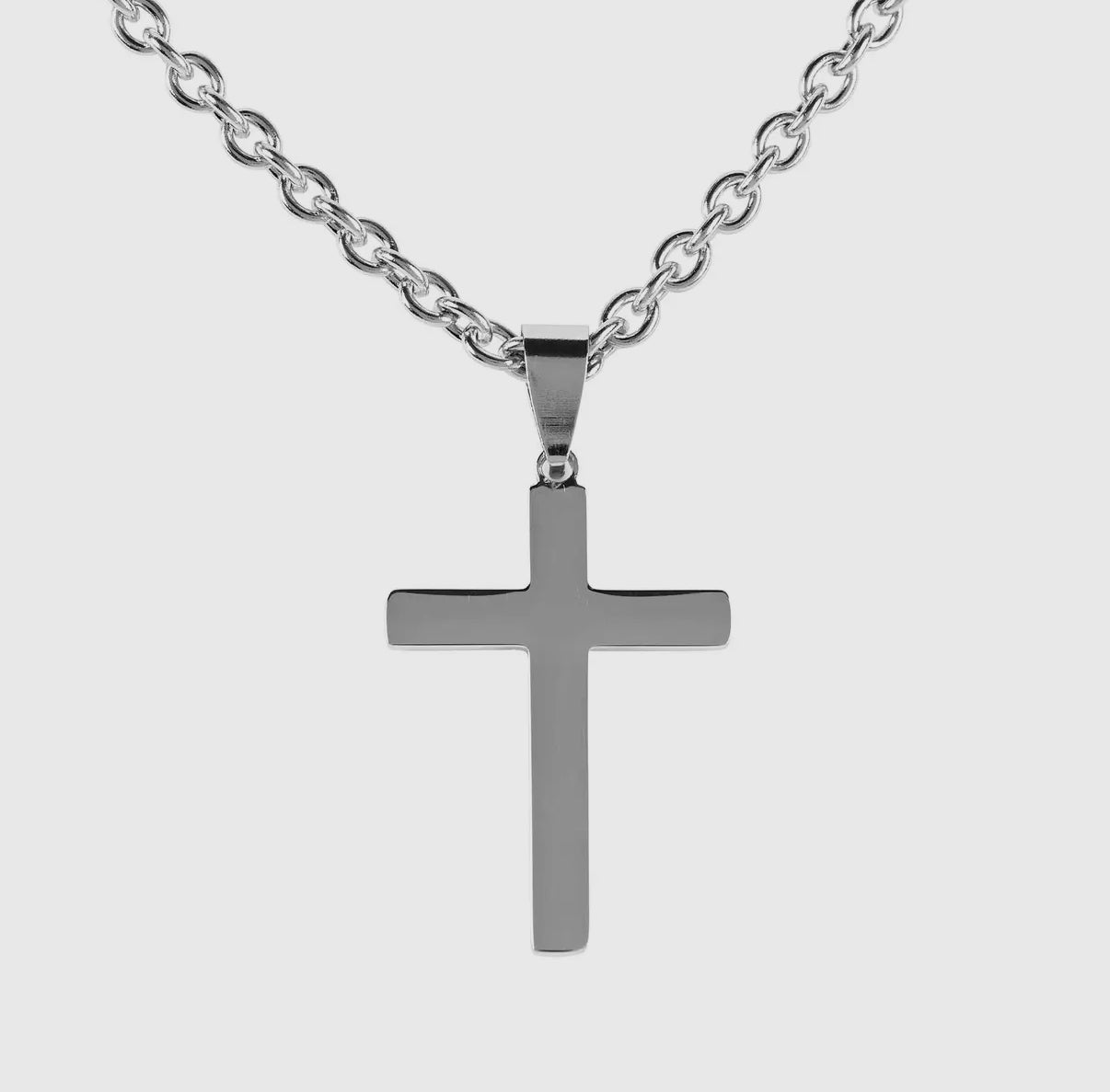 Man of God Necklace Box Cross Stainless Steel